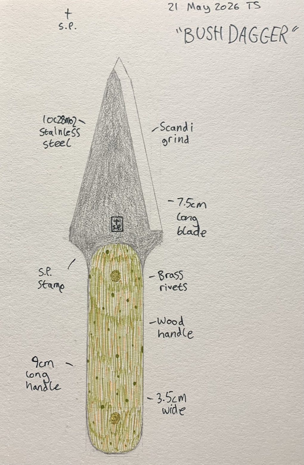 Bush Dagger concept sketch