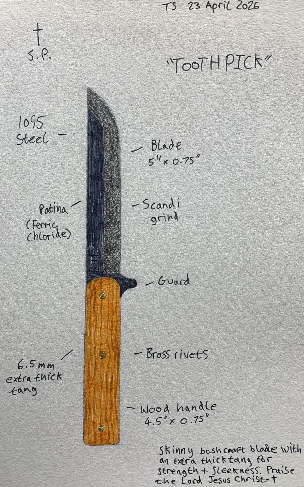 Toothpick concept sketch